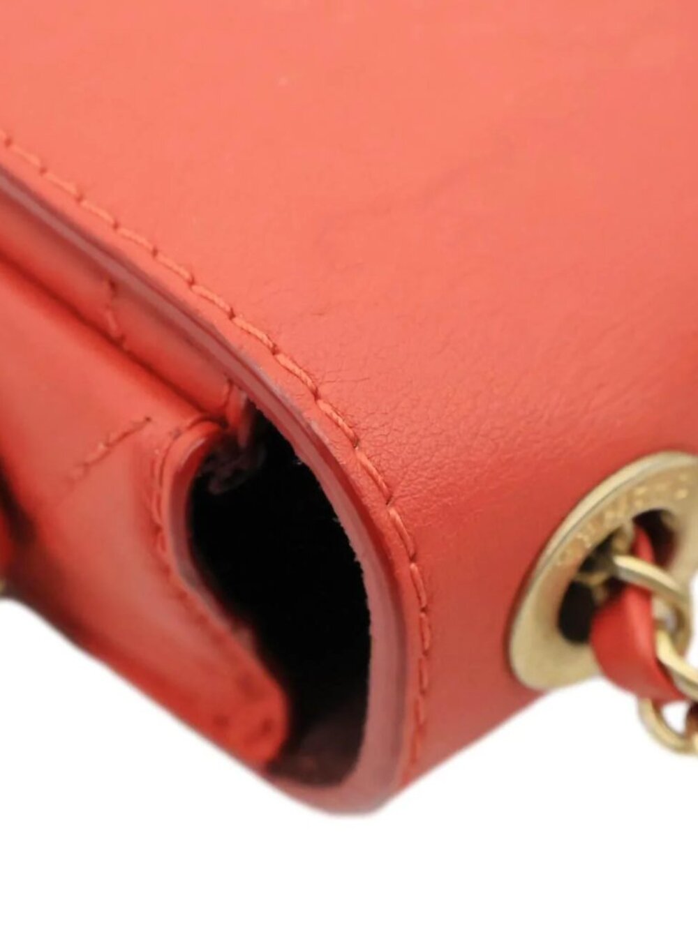 Chanel Multi Pouching Flap Quilted Calfskin Leather Crossbody Bag Orange - Picture 6 of 16